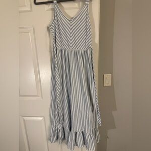 Caution To The Wind Blue and White Striped Casual Dress